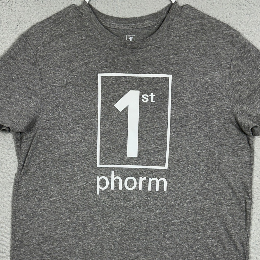 1st Phorm T-Shirt Men Small Legion of Boom Grey Graphic Workout Tee Crewneck EUC